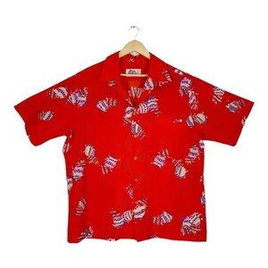 Vintage Hilo Hatties Pineapple Hawaiian Short Sleeve Shirt Size XL